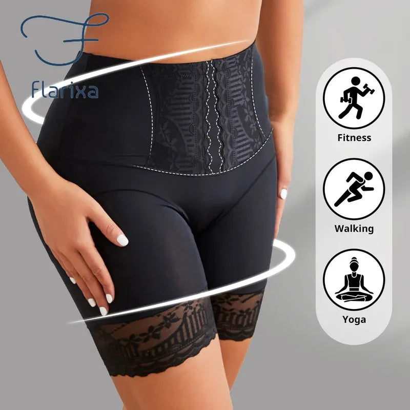 1Pcs Lace Safety Shorts for Women High Waist Shaper Panties Belly Compression Boxers Thighs Shapewear Anti Chafing