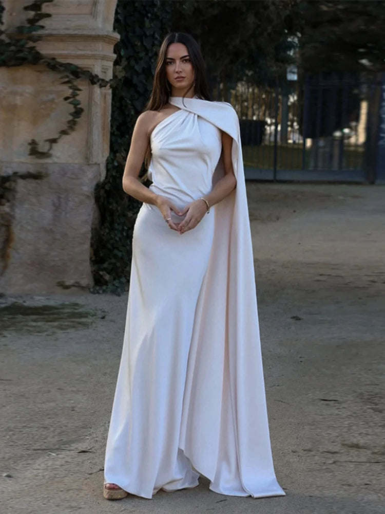 Sexy Satin Ribbon Party Dress Women