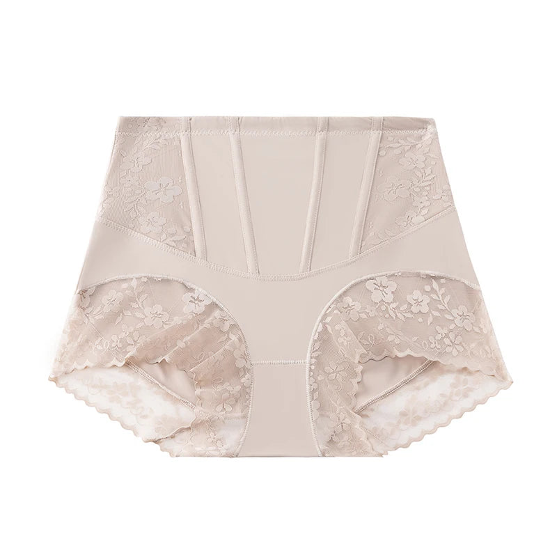 BZEL Women's Shaper Panties High-Waist Lace Sexy Lingerie Shapewear for Women Wrap The Hips Briefs Fishbone Waist Slimming Sale