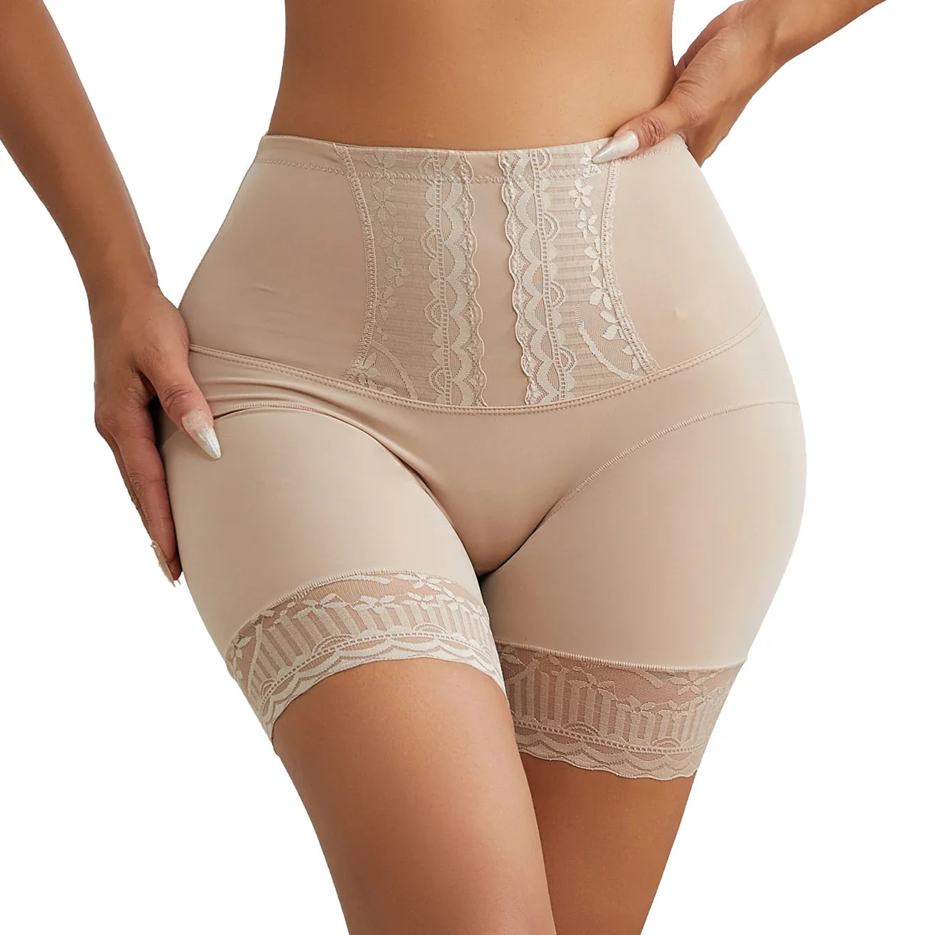 1Pcs Lace Safety Shorts for Women High Waist Shaper Panties Belly Compression Boxers Thighs Shapewear Anti Chafing