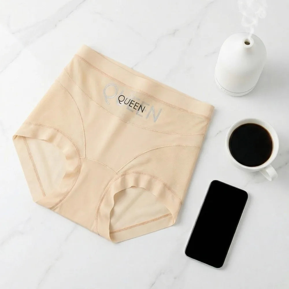 High Waist Thin Shapewear Panties Letters Mesh Butt Lifter Briefs Belly Contracting Waist Trainer Seamless Underpants Women
