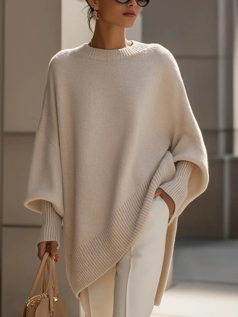 Ladies' Batwing Sleeve Knitted Sweater Coat