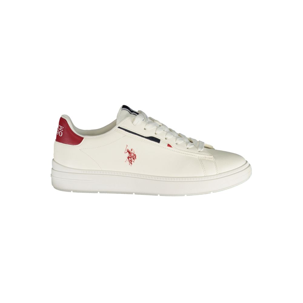 U.S. POLO ASSN. White Polyurethane Men Sneaker