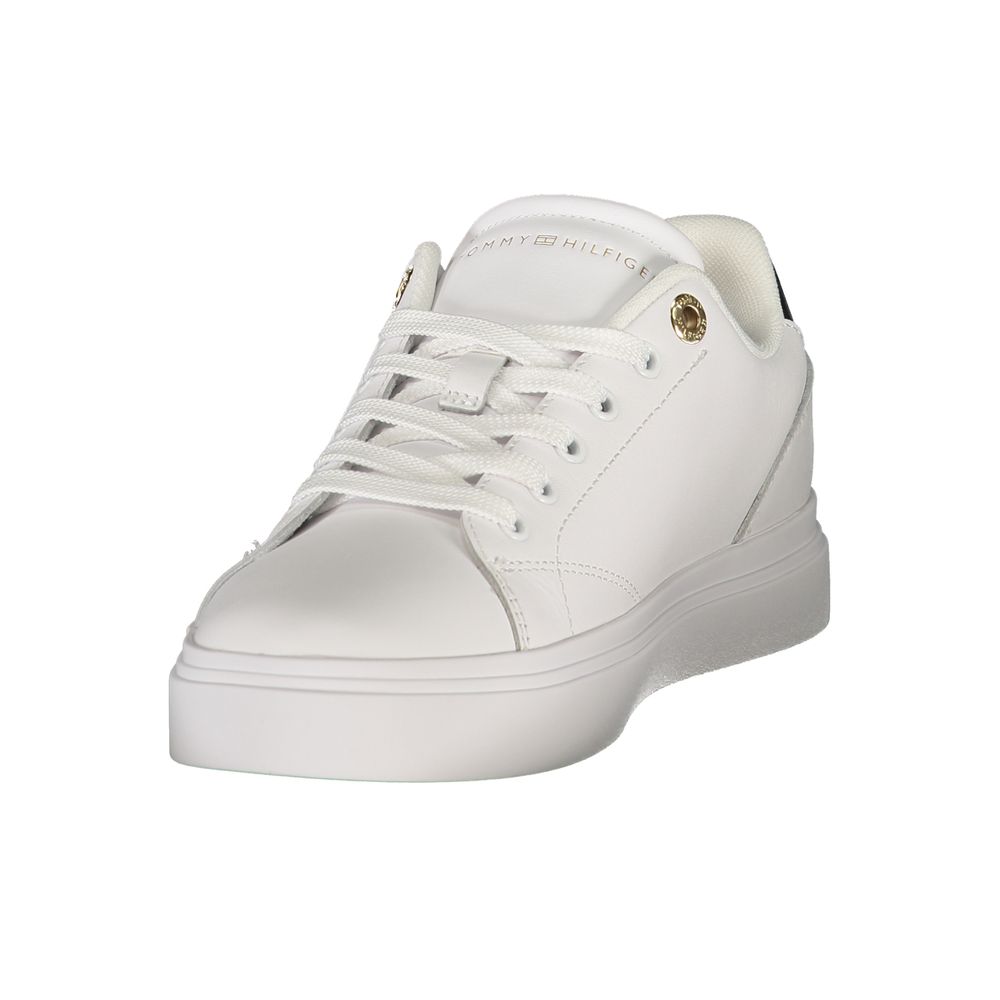 Tommy Hilfiger Bianco Polyurethane Women Sneaker