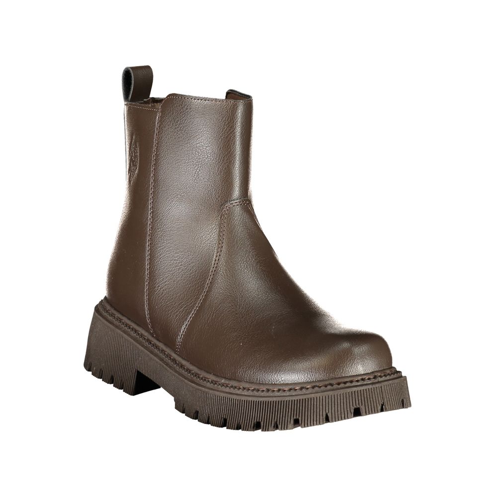 U.S. POLO ASSN. Brown Polyethylene Ankle Boots