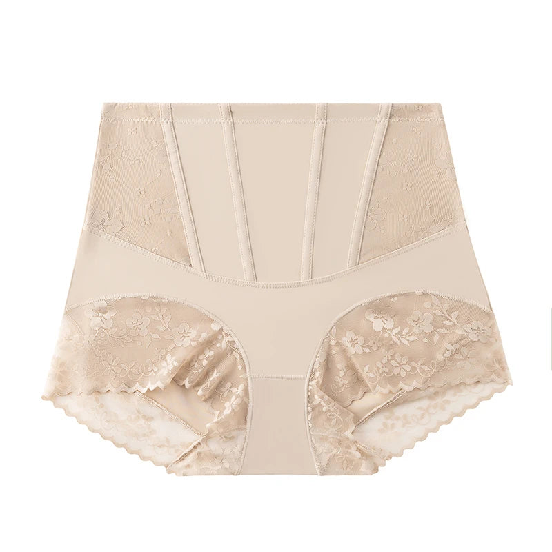 BZEL Women's Shaper Panties High-Waist Lace Sexy Lingerie Shapewear for Women Wrap The Hips Briefs Fishbone Waist Slimming Sale