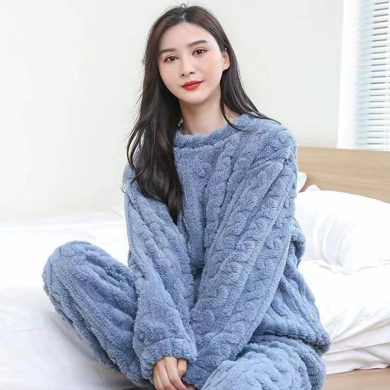 Two-Piece Autumn and Winter Pajama Set