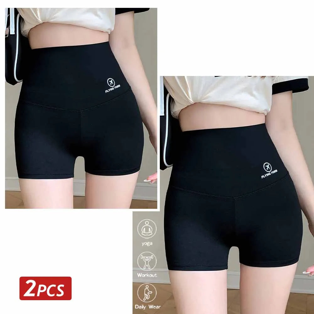 2PCS/Set Women Seamless Shapewear High Waist Butt Lifter Panties Female Solid Color Slimming Underwear Sports Yoga Tummy Pants