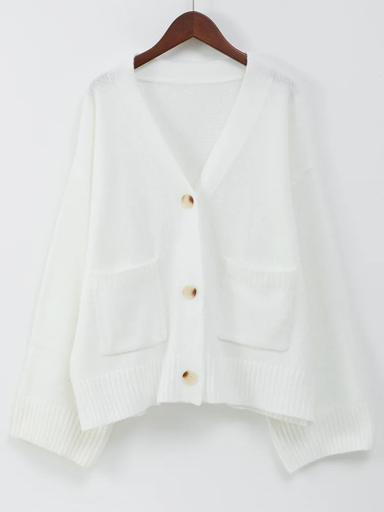 Casual V Neck New Commute Loose Knitwear