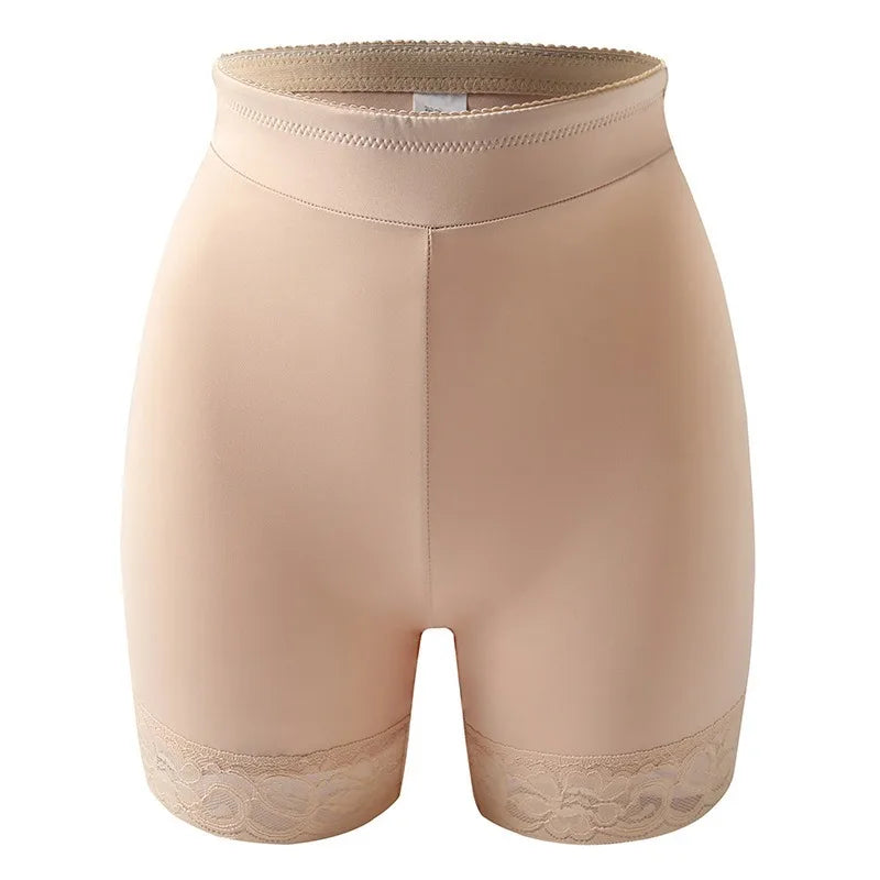 Plus Size High Waist Tummy Control Shapewear Panties Women Butt Lifter Hip Enhancer Seamless Breathable Lace Trim Underwear
