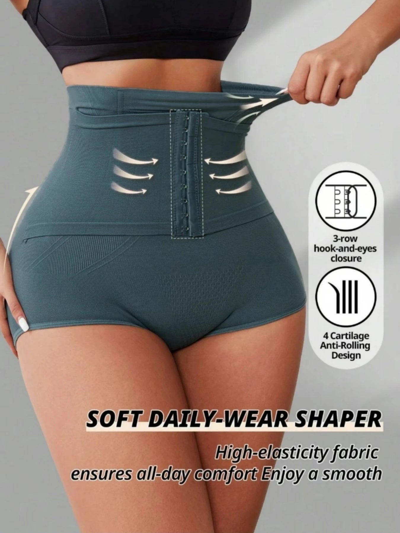 Women High Cinched Waist Shaping Panties, Tummy Control, Butt Lift, Waist Cincher, Leg Shaper Shapewear