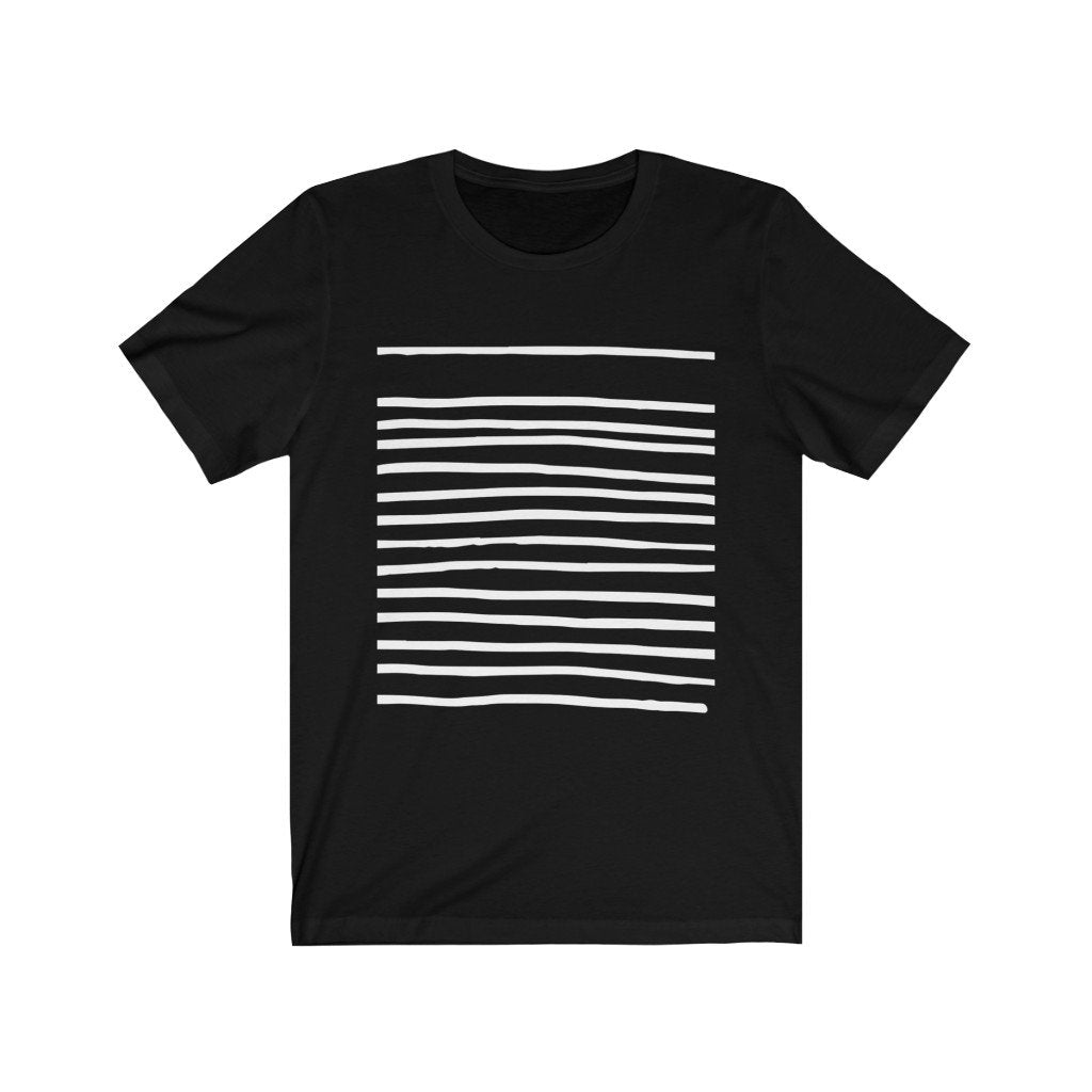Men Graphic Lines Black T-Shirt