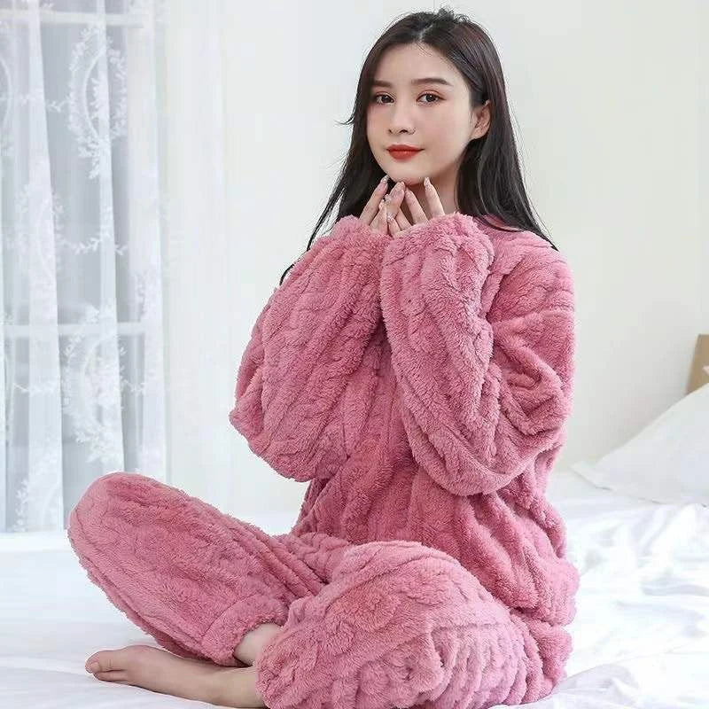 Two-Piece Autumn and Winter Pajama Set