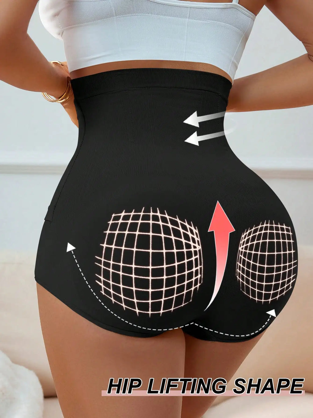 Women High Cinched Waist Shaping Panties, Tummy Control, Butt Lift, Waist Cincher, Leg Shaper Shapewear