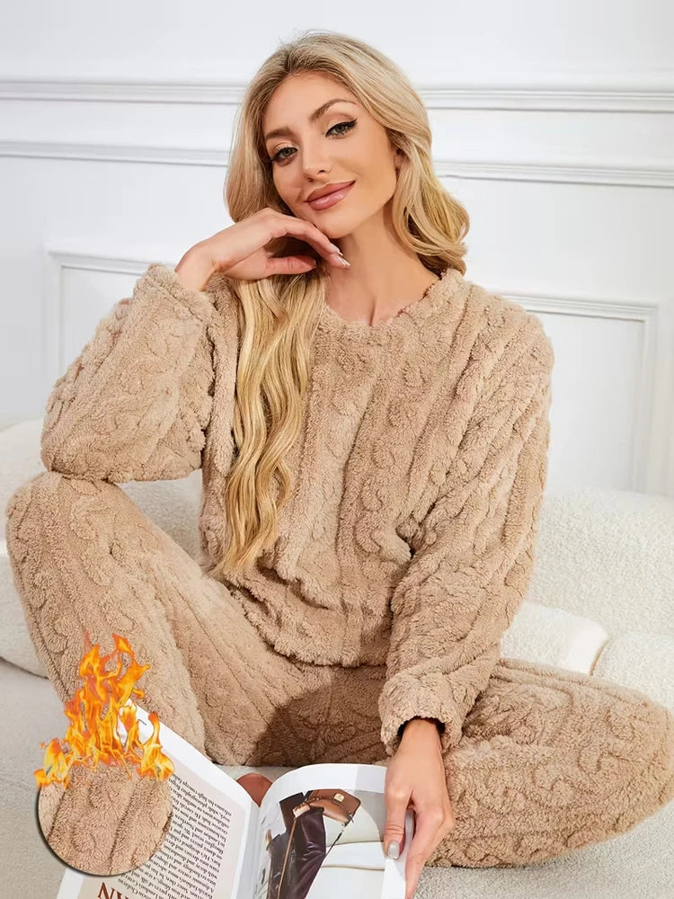 Two-Piece Autumn and Winter Pajama Set