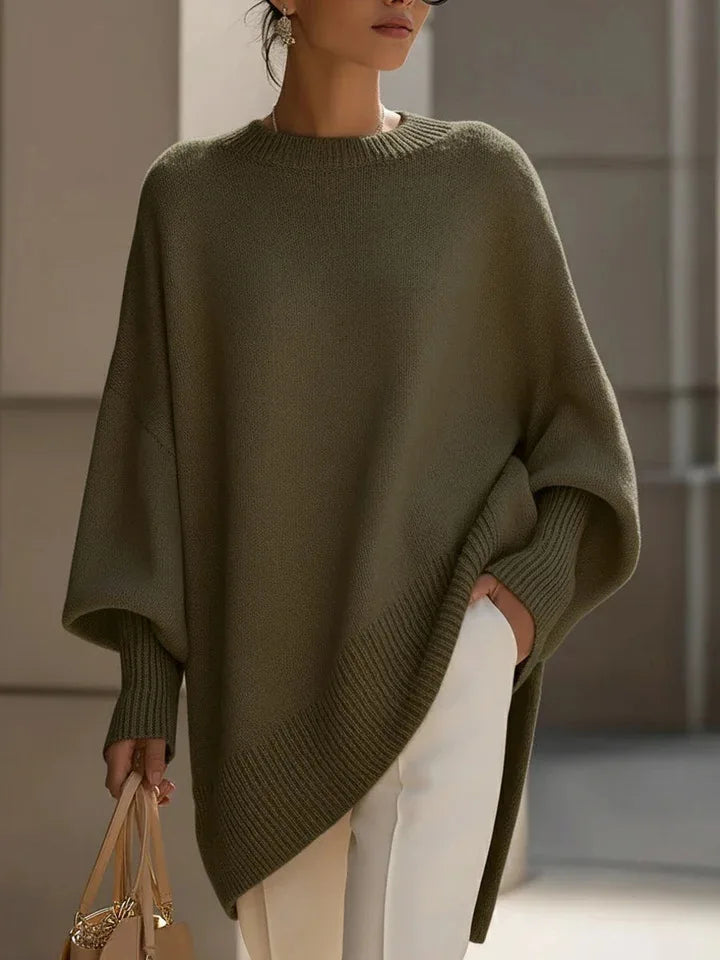Ladies' Batwing Sleeve Knitted Sweater Coat