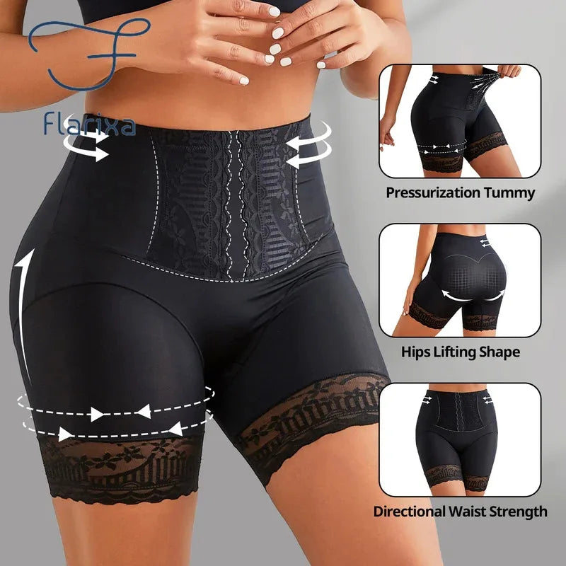 1Pcs Lace Safety Shorts for Women High Waist Shaper Panties Belly Compression Boxers Thighs Shapewear Anti Chafing