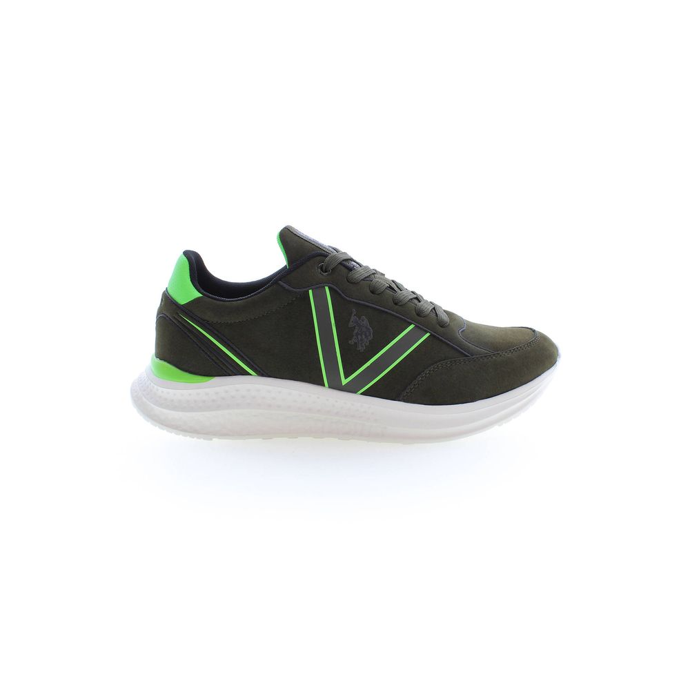 U.S. POLO ASSN. Green Polyester Men's Sneaker