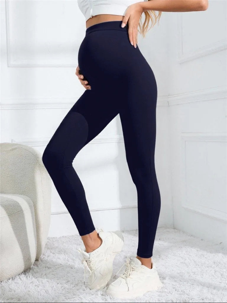 Elastic High Waist Maternity Leggings Skinny For Pregnant Women Belly Support Postpartum Leggins Body Shaper Fitness Trousers