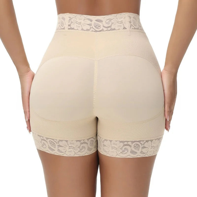 High Waist Shapewear Briefs Tummy Control Lace Trim Boxer Briefs Beauty Body Shaping Underwear Large Size Waist Cincher