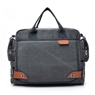 Large Canvas Crossbody Messenger Bag for Men