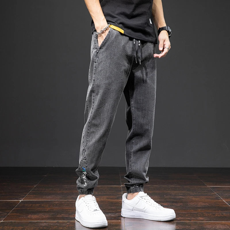 Men Baggy Cargo Denim Jogger Jeans