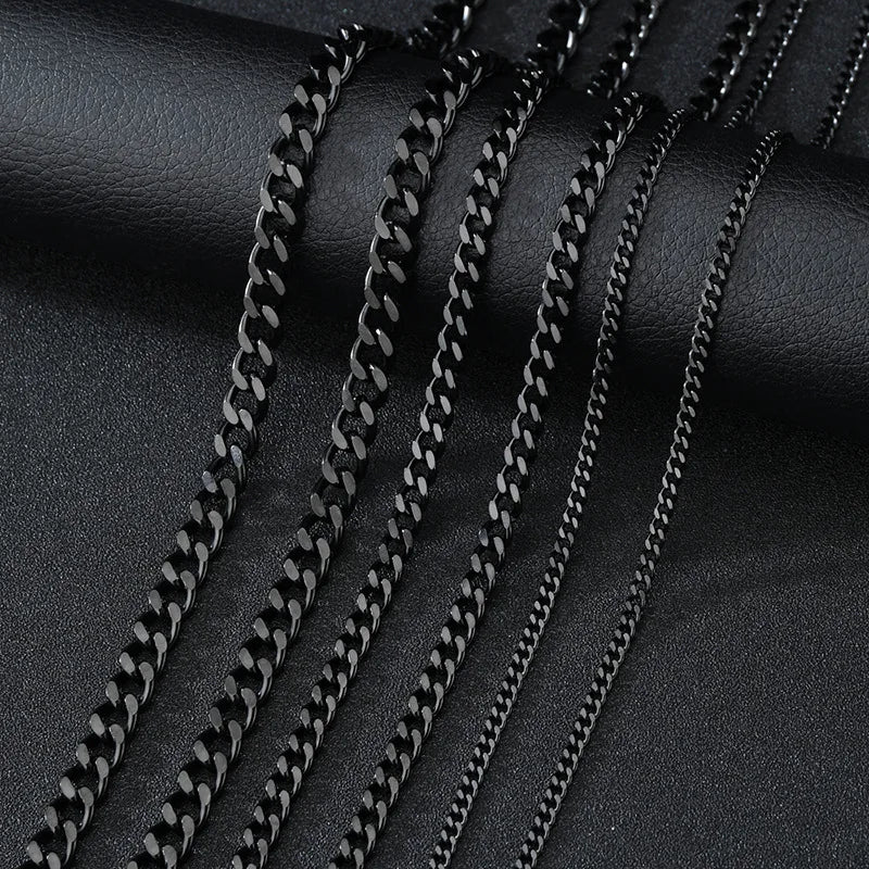 Men Stainless Steel Cuban Link Chain Necklace