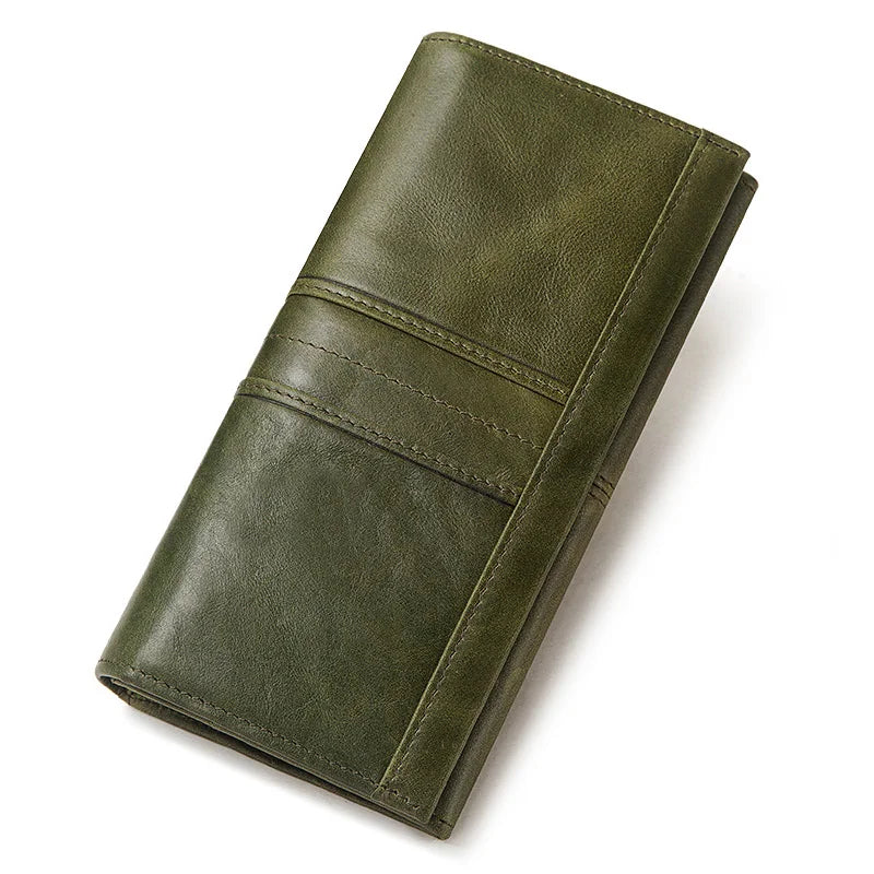Genuine Leather RFID Blocking Clutch Wallet for Women