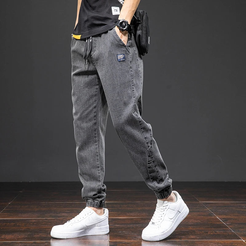 Men Baggy Cargo Denim Jogger Jeans