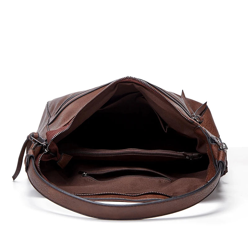 Large Leather Designer Shoulder Travel Messenger Bag for Women