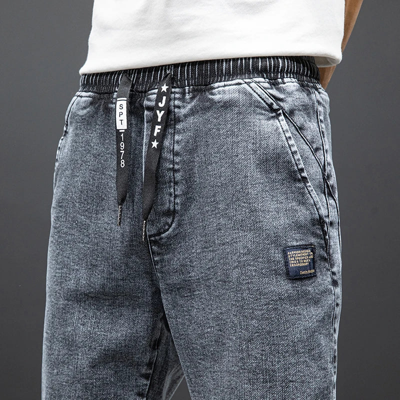 Men Baggy Cargo Denim Jogger Jeans