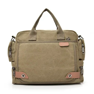 Large Canvas Crossbody Messenger Bag for Men
