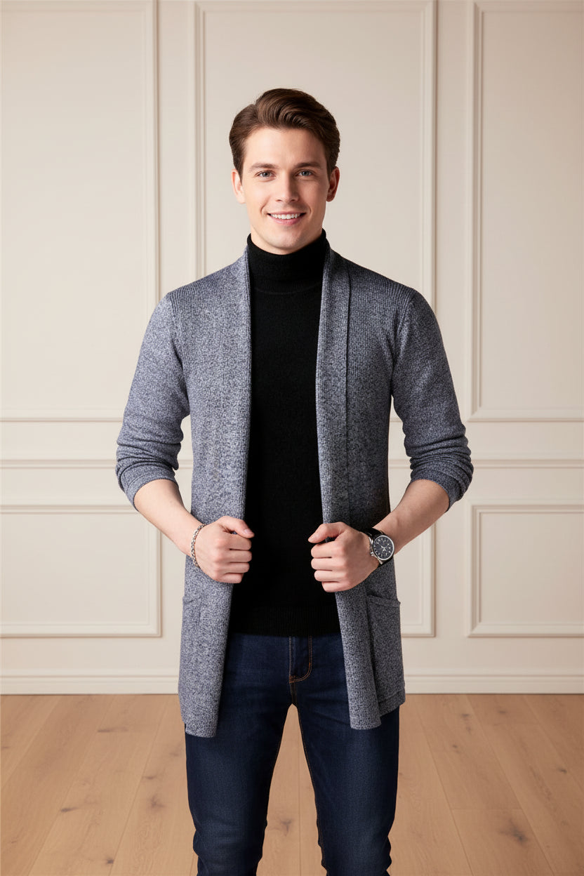 Men Knitted Cardigan Sweater Coat
