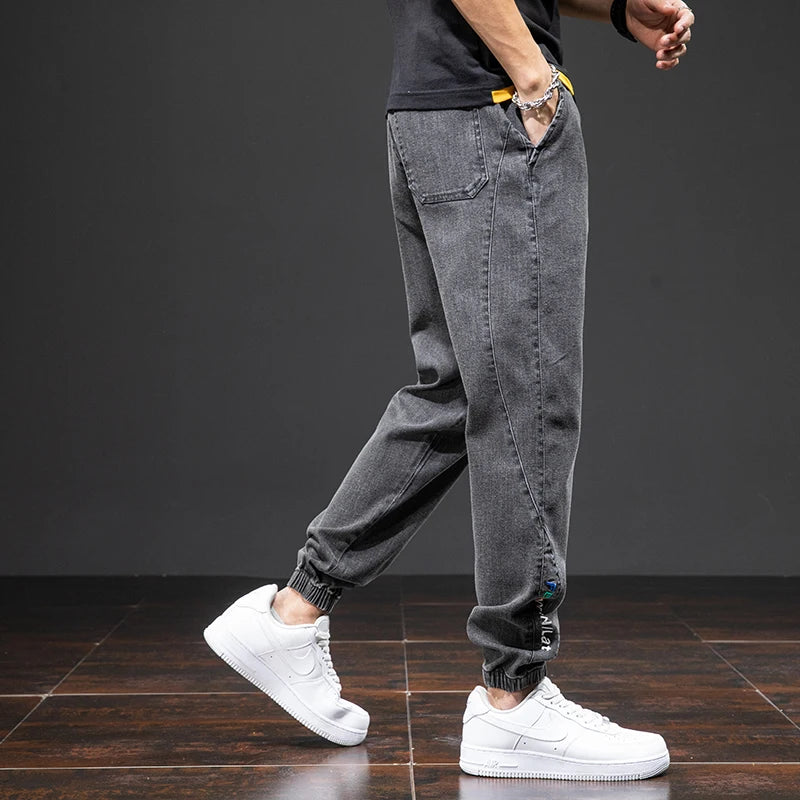 Men Baggy Cargo Denim Jogger Pants