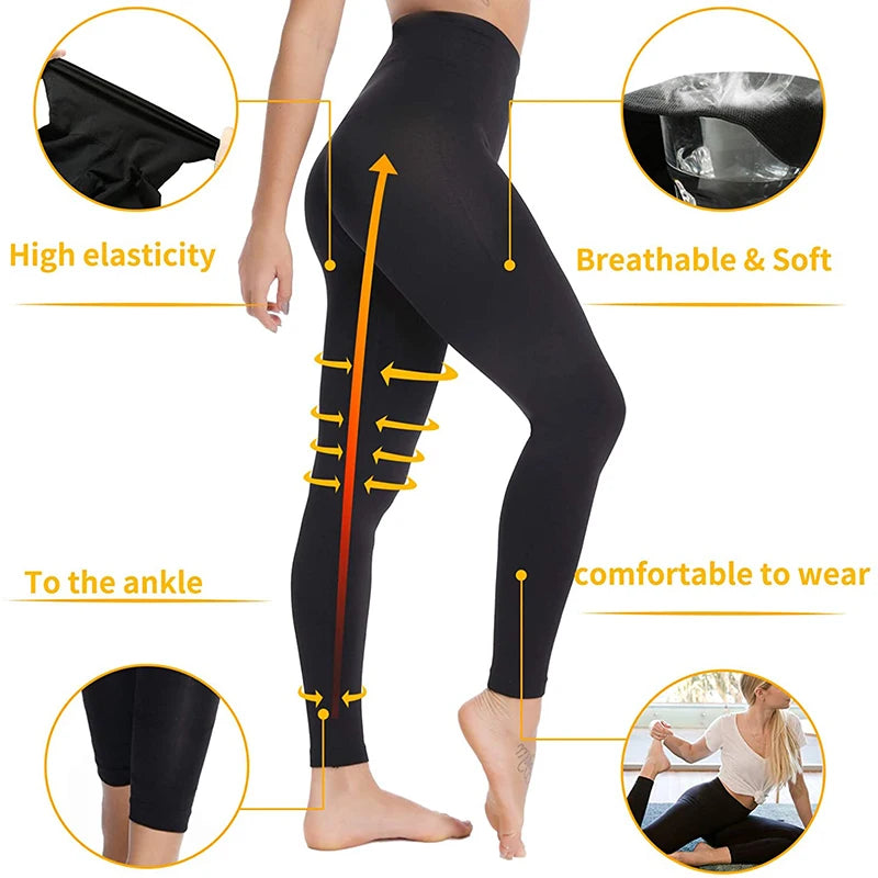 High Waist Tummy Control Compression Shapewear Leggings for Women