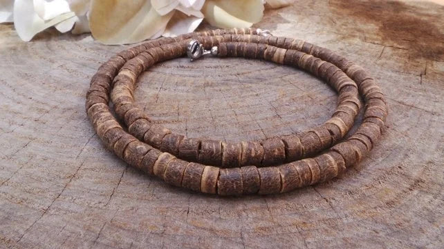 Men African Wooden Beaded Necklace