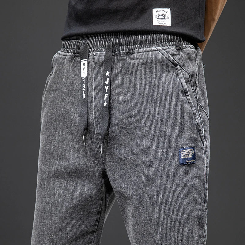 Men Baggy Cargo Denim Jogger Jeans