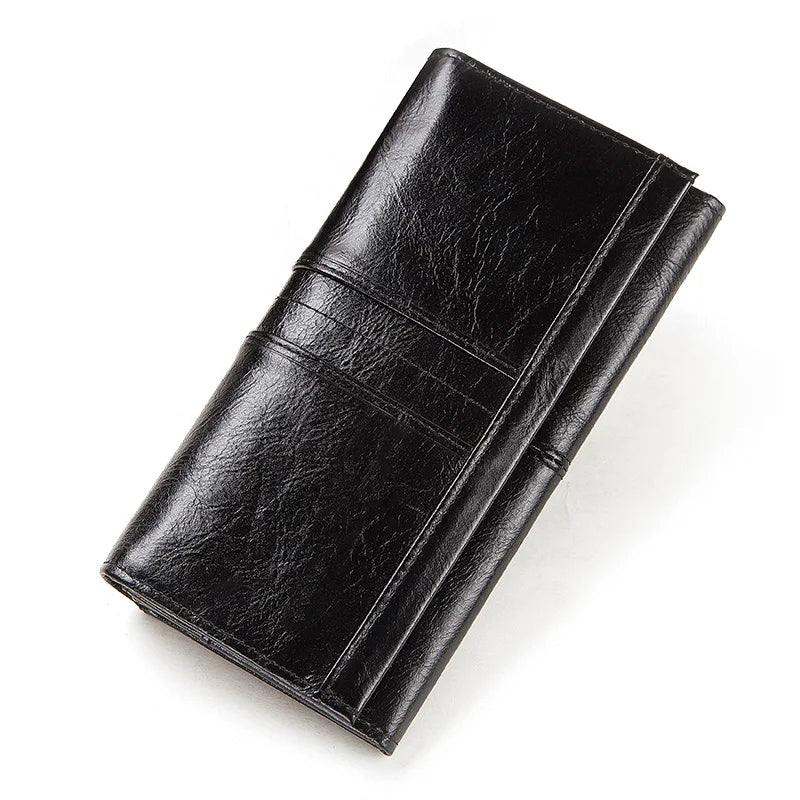 Genuine Leather RFID Blocking Clutch Wallet for Women