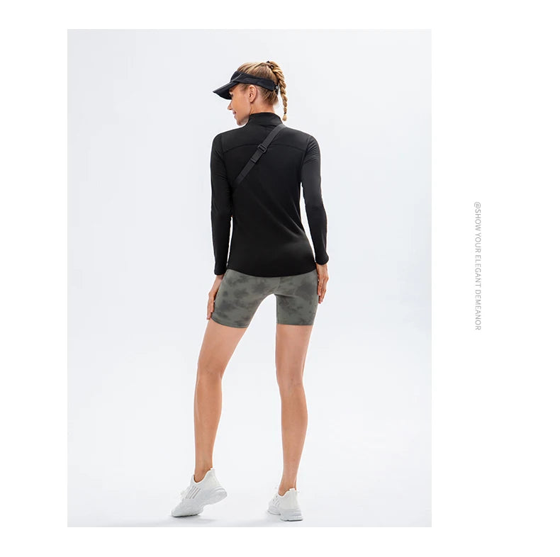 Women Long Sleeve Zipper Sports Jacket
