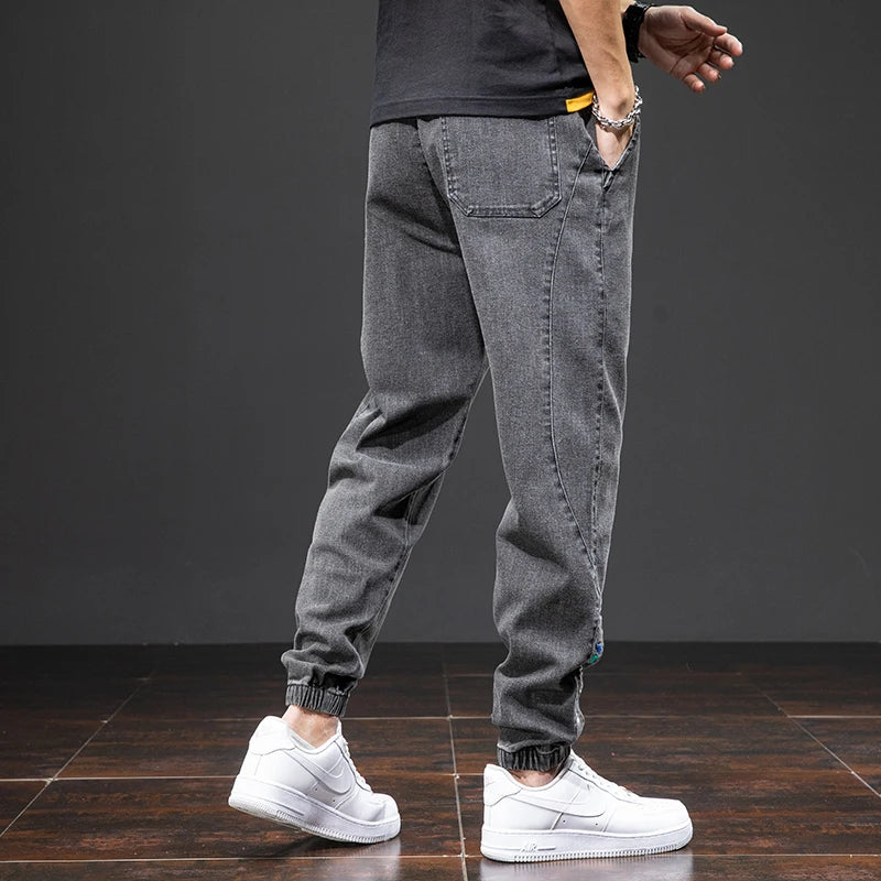 Men Baggy Cargo Denim Jogger Jeans