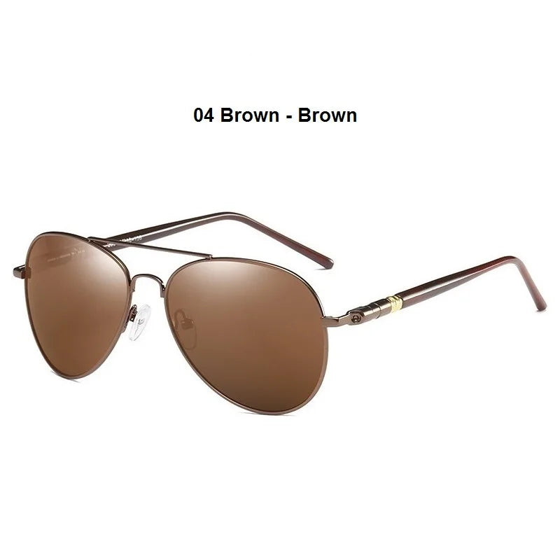 Men Vintage Black Pilot Designer Driving Sunglasses