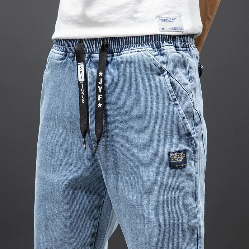 Men Baggy Cargo Denim Jogger Jeans