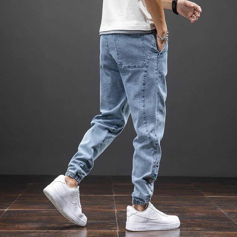 Men Baggy Cargo Denim Jogger Jeans