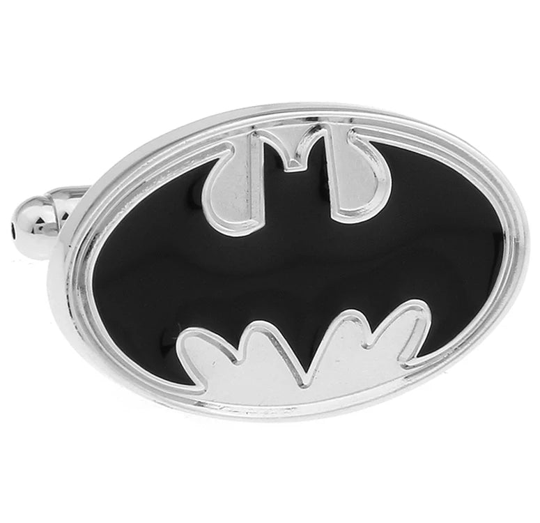 Men Black Bat Design Copper Cufflinks