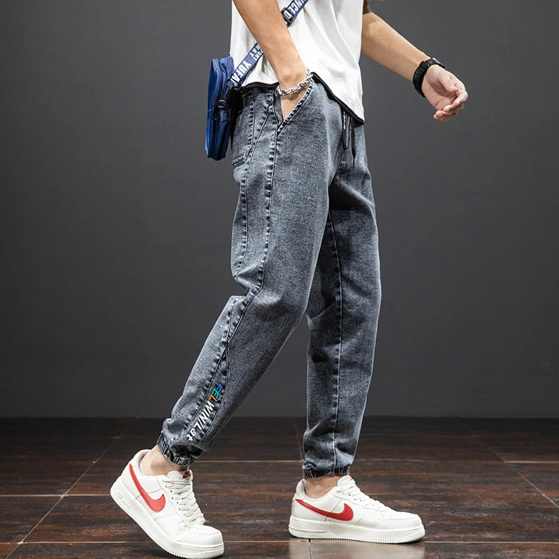 Men Baggy Cargo Denim Jogger Jeans