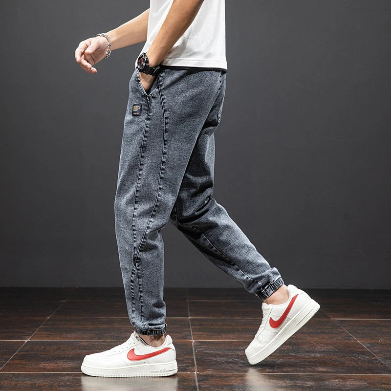 Men Baggy Cargo Denim Jogger Pants