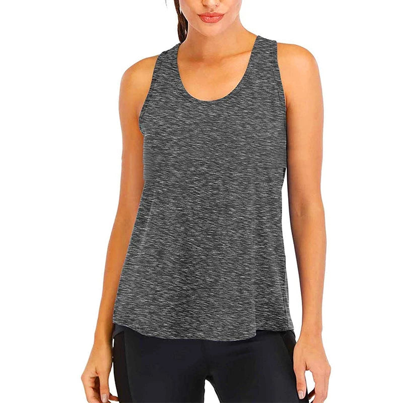 Women Sleeveless Quick Dry Gym Workout Top