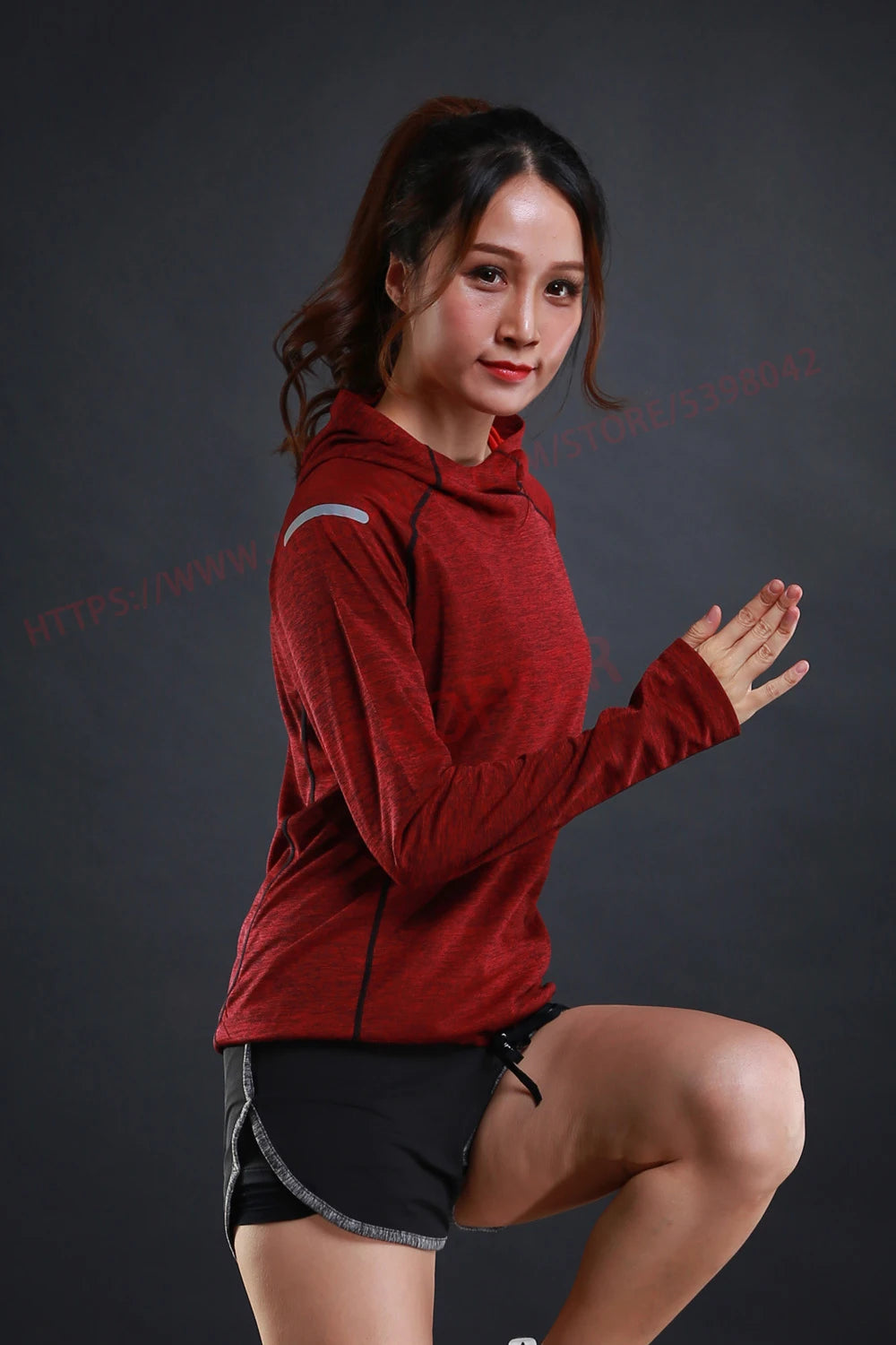 Women Quick Dry Sports Jacket Long Sleeve Running Hoodie Activewear