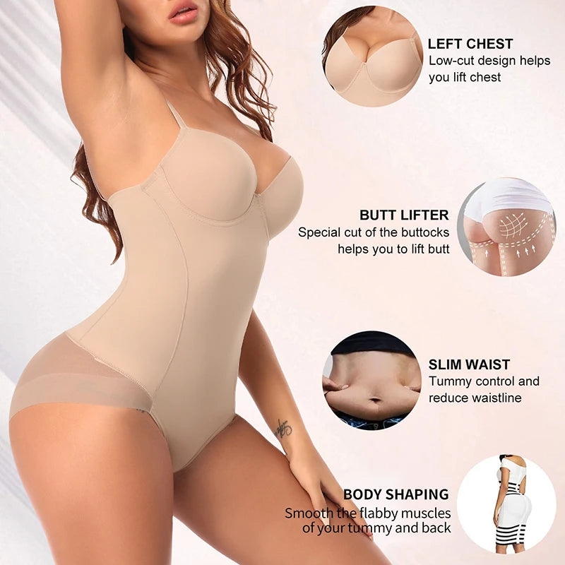 Tummy Control Butt Lifter Shapewear Bodysuit for Women