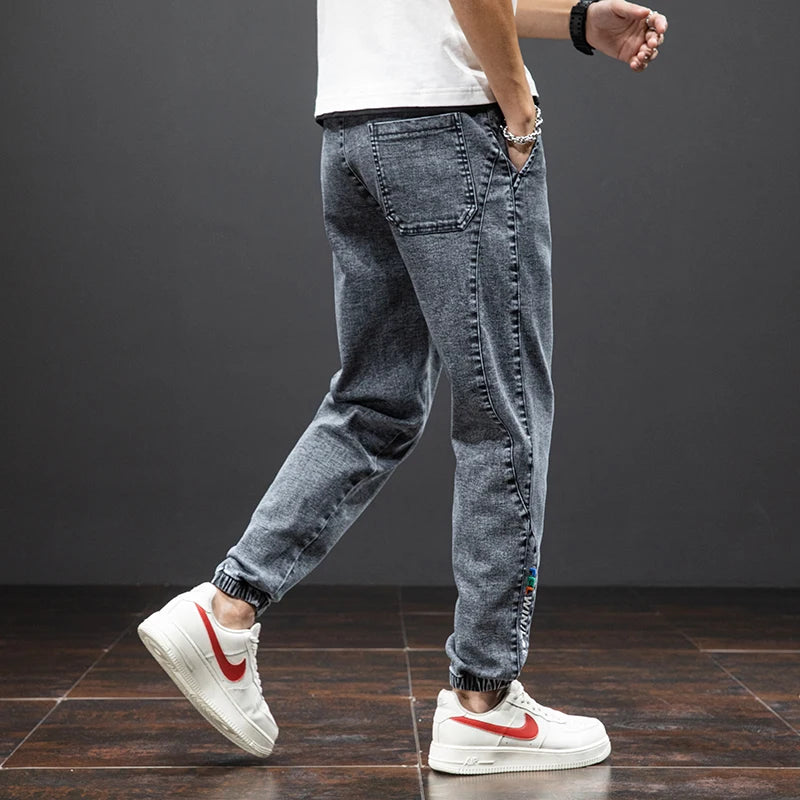 Men Baggy Cargo Denim Jogger Pants